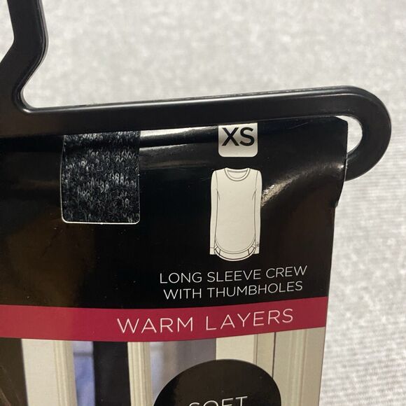 Cuddl Duds Long Sleeve Crew Soft Knit w/Thumb Holes Women's Size X-Small Gray - Picture 15 of 15